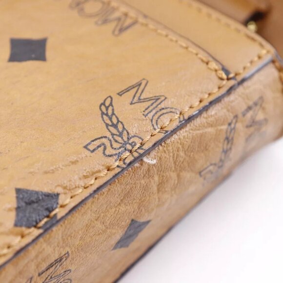 MCM Tracy Medium Shoulder Bag MYZ 28AME05 CO001 Vicetos 2-way clutch Brown... - Picture 10 of 12